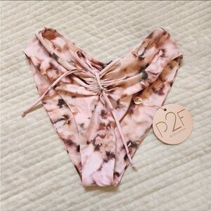NWT Power 2 The Flower ruched bikini bottom size S